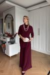 Yonca Pantolon Takım Bordo Bordo