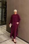 Zarife  Üçlü Pantolon Takım Mor MOR