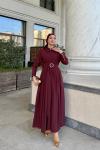 Zehra Elbise Bordo Bordo