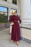 Zehra Elbise Bordo Bordo