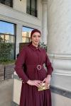 Zehra Elbise Bordo Bordo