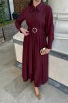 Zehra Elbise Bordo Bordo