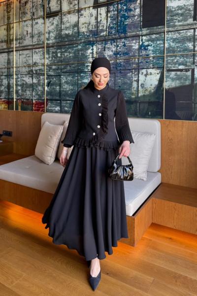 Zeliha Takım Siyah Siyah