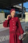 Zeliha Takım Bordo Bordo