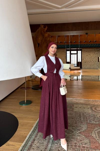 Zerrin Etekli Takım Bordo Bordo