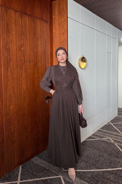 Zerrin Etekli Takım Kahverengi Kahverengi