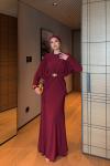 Zülfiye Elbise Bordo  BORDO