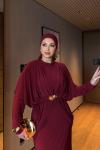 Zülfiye Elbise Bordo  BORDO