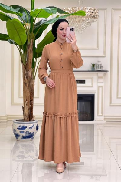 Adile Aerobin Elbise - Hardal