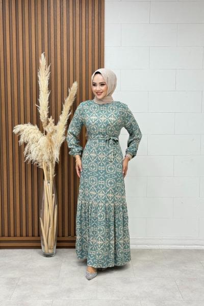 Berfu Pamuklu Viskon Elbise