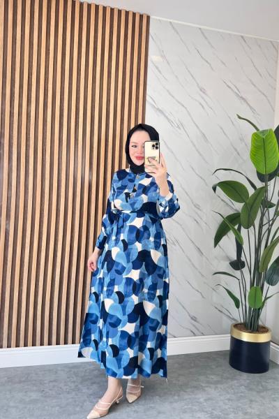 Damla Pamuklu Vİskon Elbise