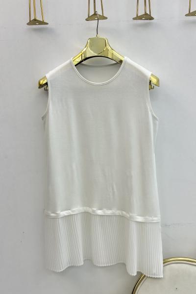 Beyaz Piliseli İçlik Tesettür Giyim