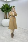 Camel Premium Astarlı Eylem Trench Tesettür Giyim