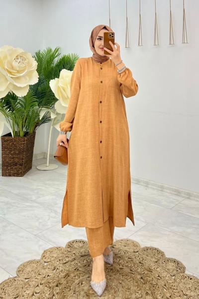 Camel Seyhan Takım Tesettür Giyim