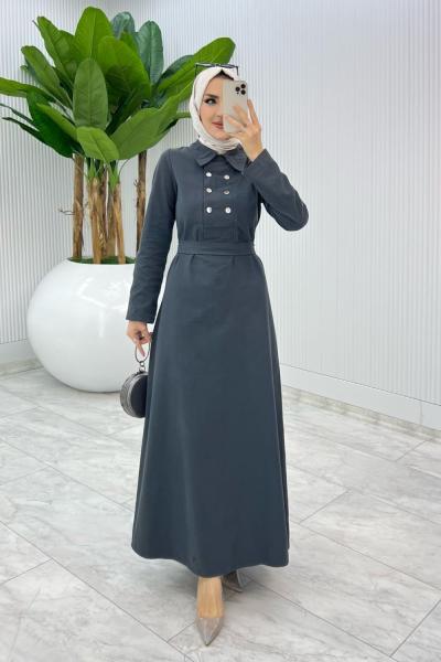 Füme Premıum Roma Elbise Tesettür Giyim