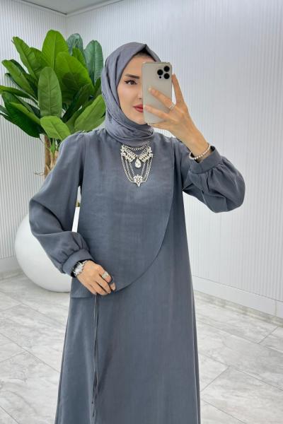 Füme Premium Paris Elbise Tesettür Giyim