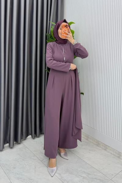 Gül Kemerli Nalan Tulum Elbise Tesettür Giyim