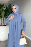 İndigo Premium Pera Elbise Ferace Tesettür Giyim