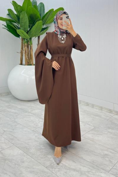 Kahve Premium Yağmur Elbise Tesettür Giyim