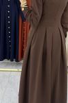 Kahve Premium Asel Elbise Tesettür Giyim