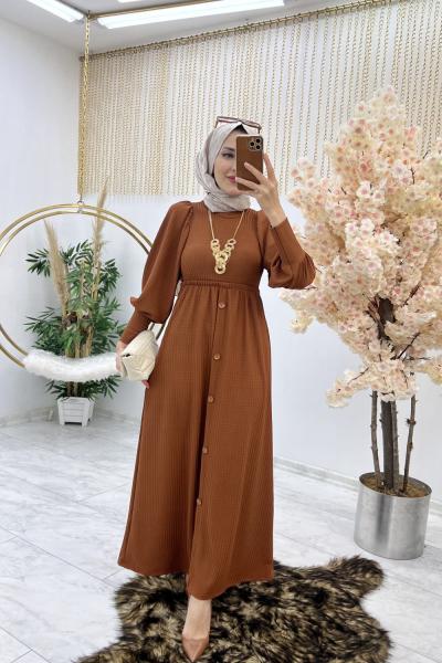 Kiremit Asalet Elbise Tesettür Giyim