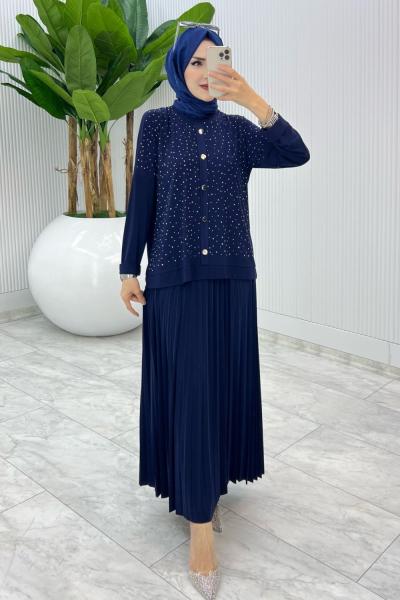 Lacivert Hasret Takım Tesettür Giyim