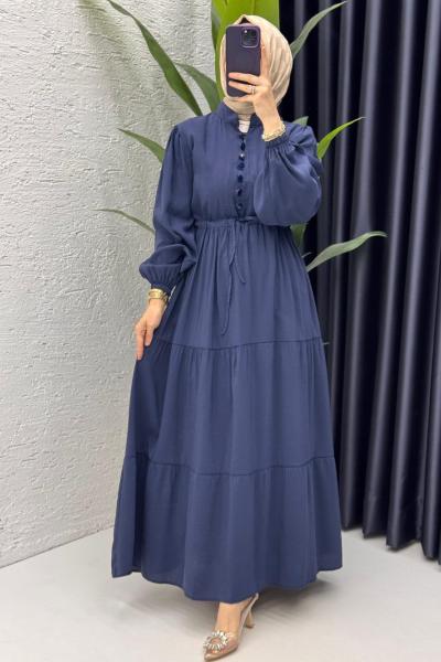 Lacivert Handan Elbise Tesettür Giyim