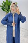 Lacivert Mısra Kot Takım Tesettür Giyim
