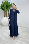 Lacivert Premium Üçlü Derin Takım Tesettür Giyim