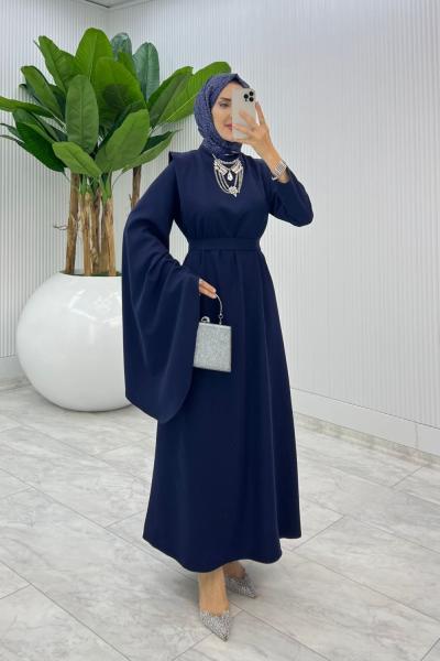 Lacivert Premium Yağmur Elbise Tesettür Giyim
