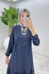Lacivert Premıum Seçil Elbise Tesettür Giyim