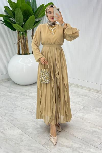 Latte Premium Manolya Elbise Tesettür Giyim