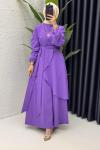 Mor  Hanzade Takım Tesettür Giyim