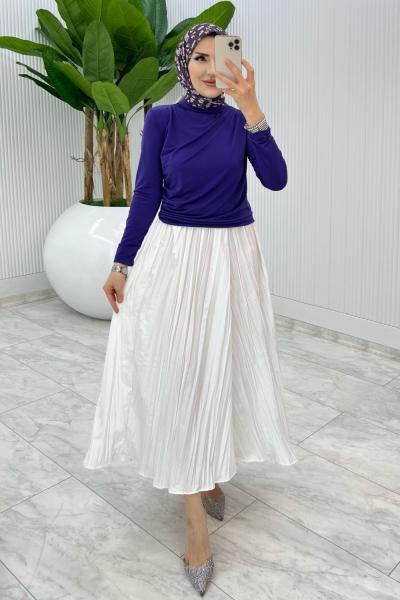 Mor Tek Sadece Bluz Tesettür Giyim