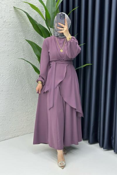 Mürdüm Hanzade Takım Tesettür Giyim