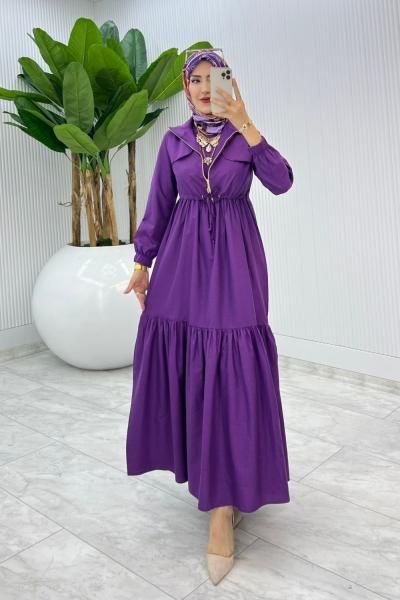 Mürdüm Hicran Elbise Takım Tesettür Elbise