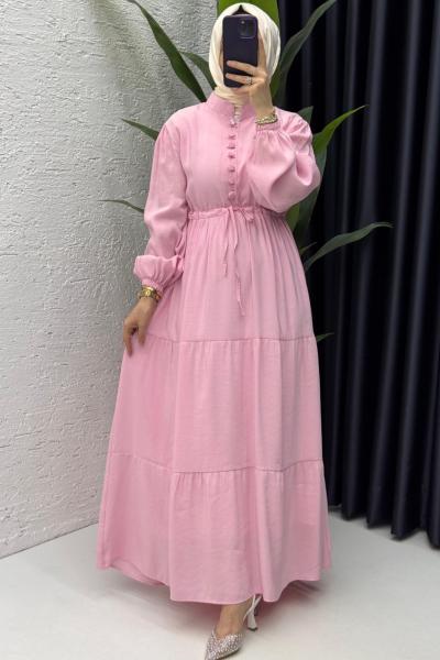 Pembe Handan Elbise Tesettür Giyim