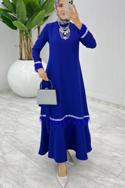 Saks Mosso Abiye Elbise Tesettür Giyim