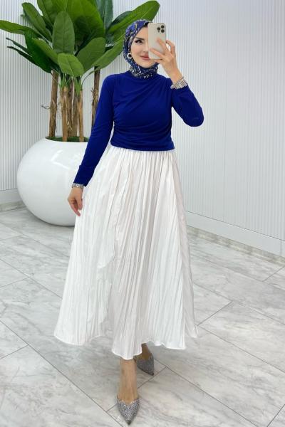 Beyaz Züleyha etekTesettür Giyim