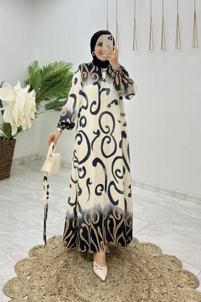 Siyah Erva Elbise Tesettür Giyim