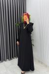 Siyah Eylül Elbise Premıum Tesettür Giyim