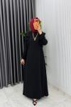 Siyah Eylül Elbise Premıum Tesettür Giyim