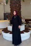 Siyah Hürrem Sendi Kumaş Tam Boy Tesettür Elbise