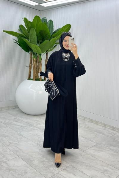 Siyah Julide Elbise Tesettür Giyim