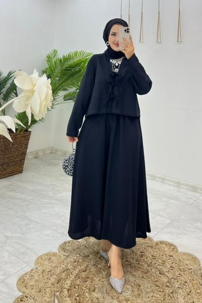 Siyah Madam Takım Tesettür Giyim