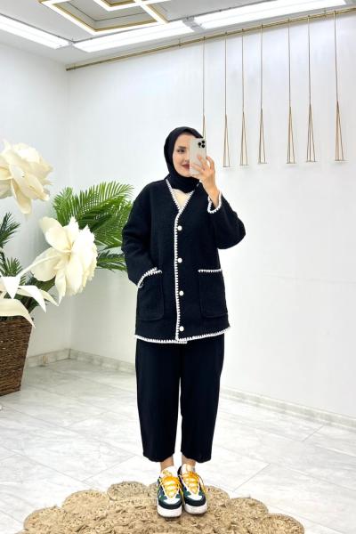 Siyah Maya Kap Tesettür Giyim