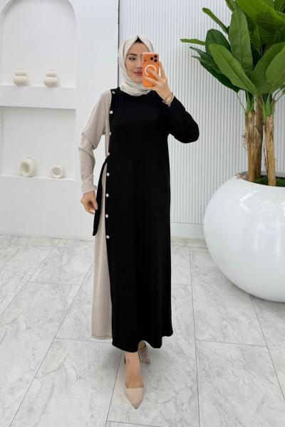 Siyah Nilda Elbise Tesettür Giyim