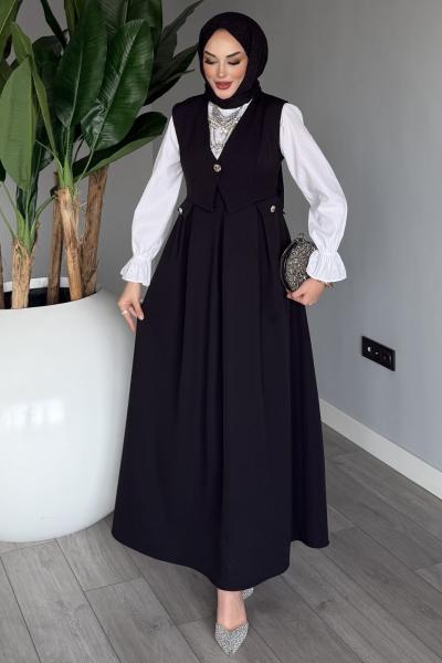 Siyah Premium Zehra Jile Tesettür Giyim