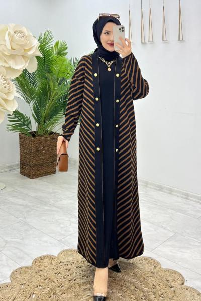 Siyah Sıla Triko Takım Tesettür Giyim