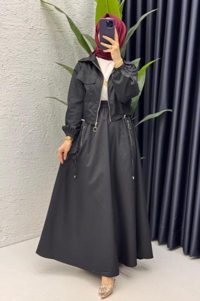 Siyah Tuana Takım Tesettür Giyim